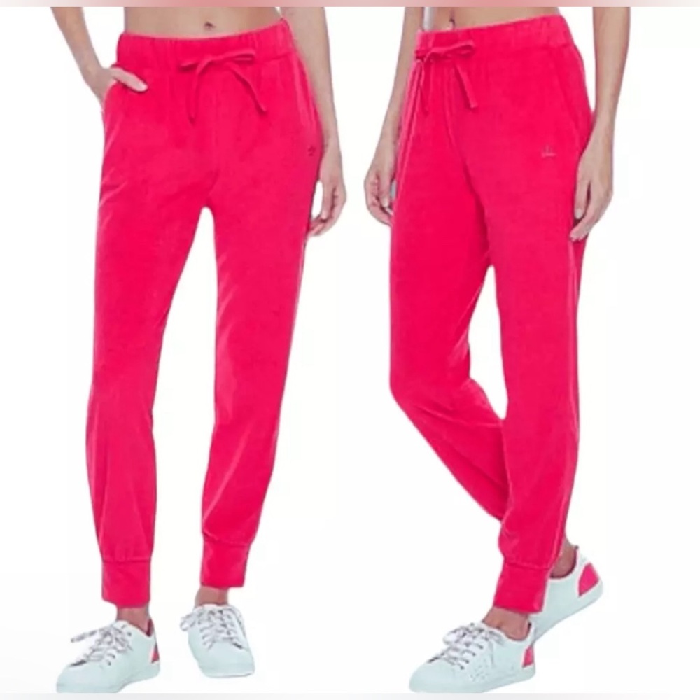 NWOT Juicy by Juicy Couture French Terry Cloth Jogger Pants Preppy Pink 3X